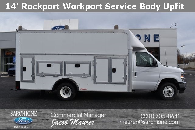 2024 Ford E-450SD Cutaway DRW w/14' Rockport Workport Service Body